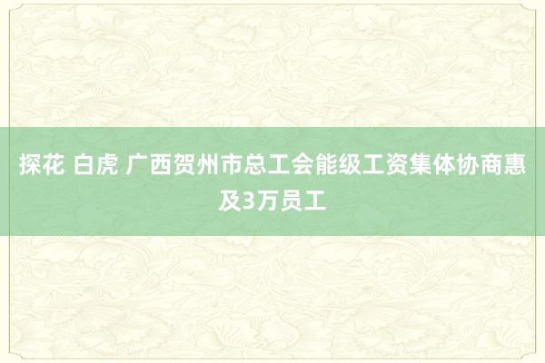 探花 白虎 广西贺州市总工会能级工资集体协商惠及3万员工
