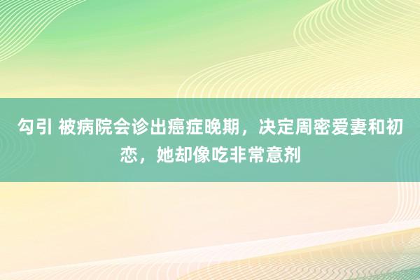 勾引 被病院会诊出癌症晚期，决定周密爱妻和初恋，她却像吃非常意剂