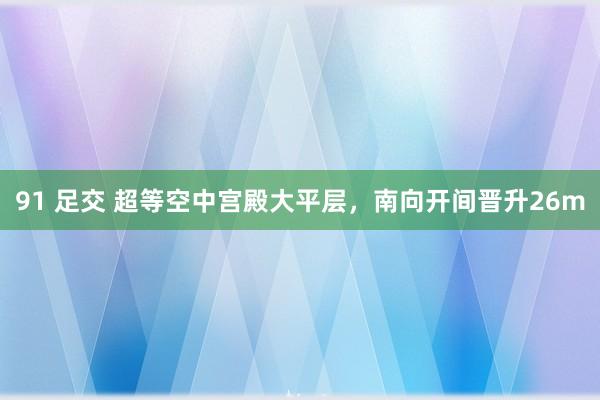 91 足交 超等空中宫殿大平层，南向开间晋升26m