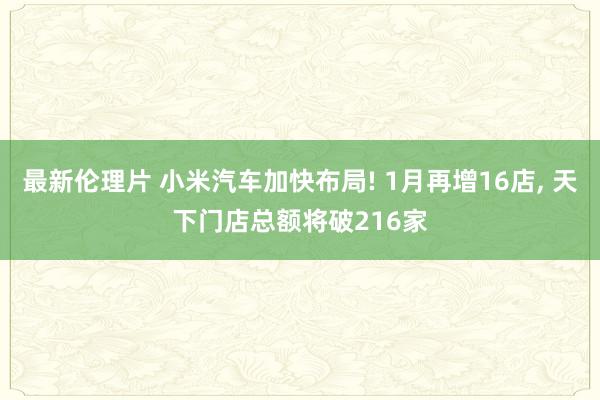 最新伦理片 小米汽车加快布局! 1月再增16店， 天下门店总额将破216家