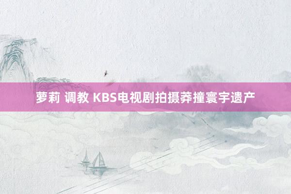 萝莉 调教 KBS电视剧拍摄莽撞寰宇遗产