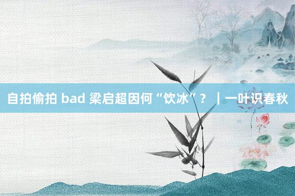 自拍偷拍 bad 梁启超因何“饮冰”？｜一叶识春秋