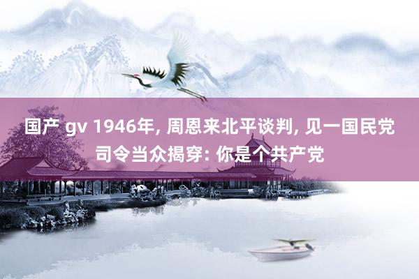 国产 gv 1946年， 周恩来北平谈判， 见一国民党司令当众揭穿: 你是个共产党