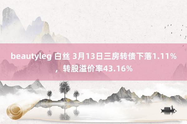 beautyleg 白丝 3月13日三房转债下落1.11%，转股溢价率43.16%