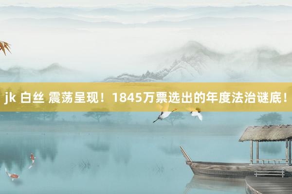 jk 白丝 震荡呈现！1845万票选出的年度法治谜底！