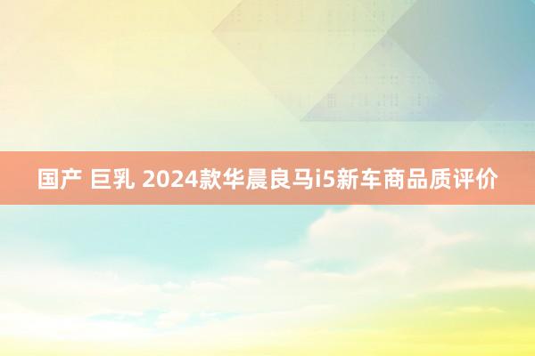 国产 巨乳 2024款华晨良马i5新车商品质评价