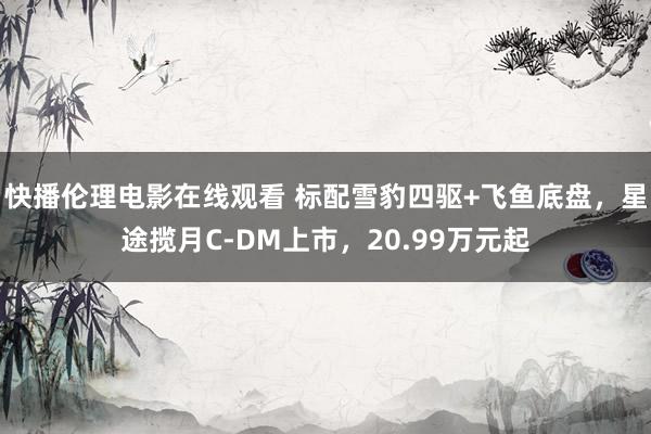快播伦理电影在线观看 标配雪豹四驱+飞鱼底盘，星途揽月C-DM上市，20.99万元起