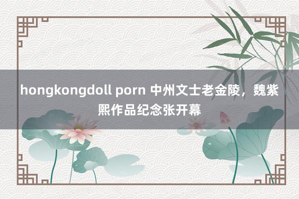 hongkongdoll porn 中州文士老金陵，魏紫熙作品纪念张开幕