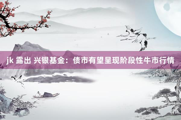 jk 露出 兴银基金：债市有望呈现阶段性牛市行情