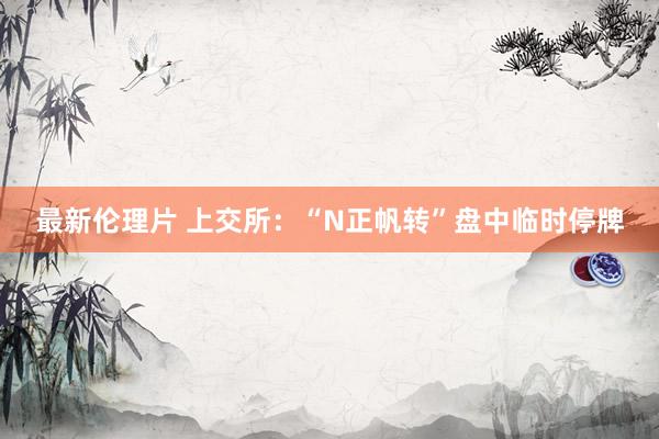 最新伦理片 上交所：“N正帆转”盘中临时停牌
