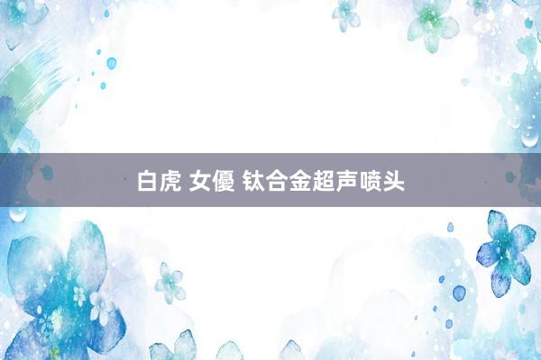 白虎 女優 钛合金超声喷头