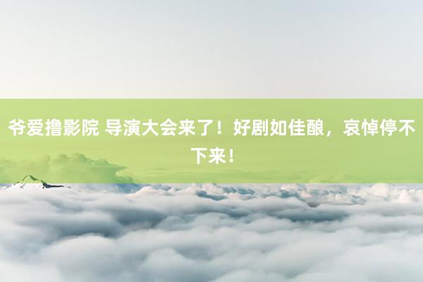 爷爱撸影院 导演大会来了！好剧如佳酿，哀悼停不下来！