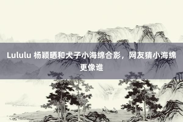 Lululu 杨颖晒和犬子小海绵合影，网友猜小海绵更像谁